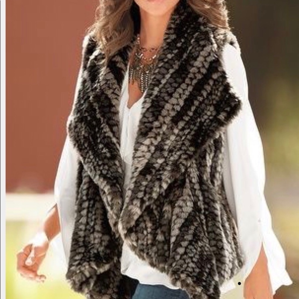 Boston Proper Faux Fur Vest